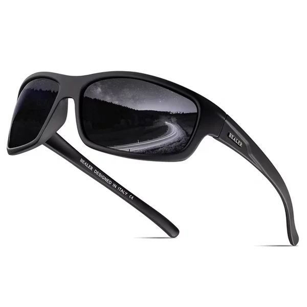 Lentes de sol polarizados con marco negro